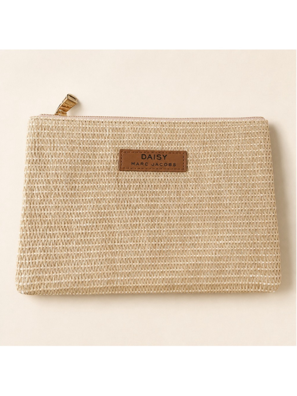 Marc Jacobs Daisy Woven Straw Cosmetic Pouch